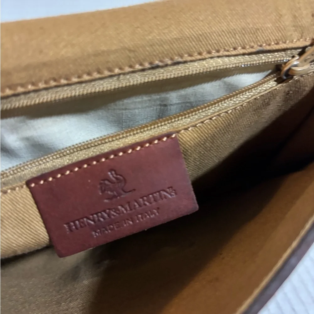 Vintage unisex wristlet wallet Brown Leather Bag